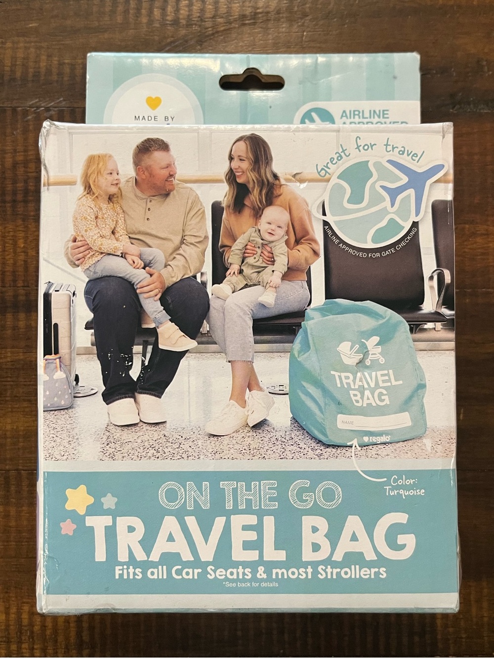 NIB Regalo On The Go Travel Bag -  Airline Certified Turquoise